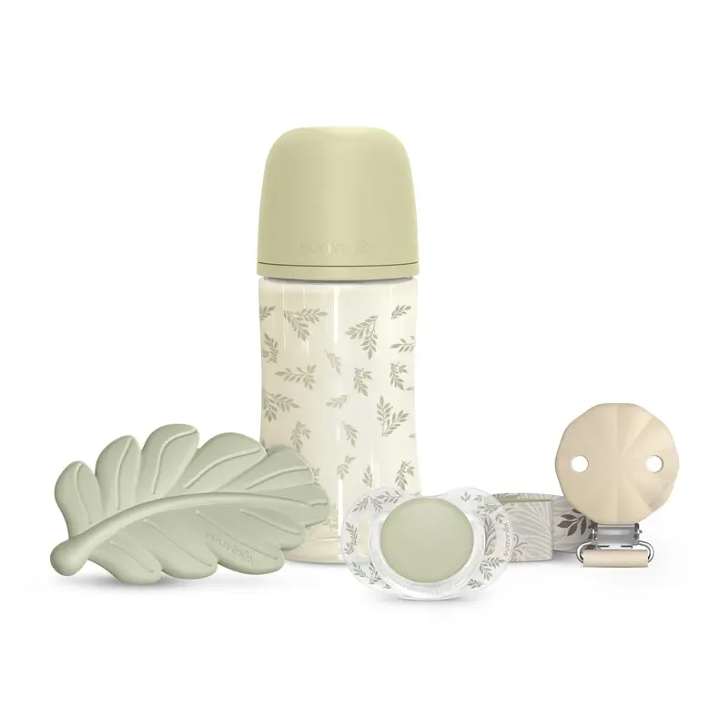 Suavinex Gift Set Soother + Pacifier + Bottle 270 Ml (M) + Teether, Green