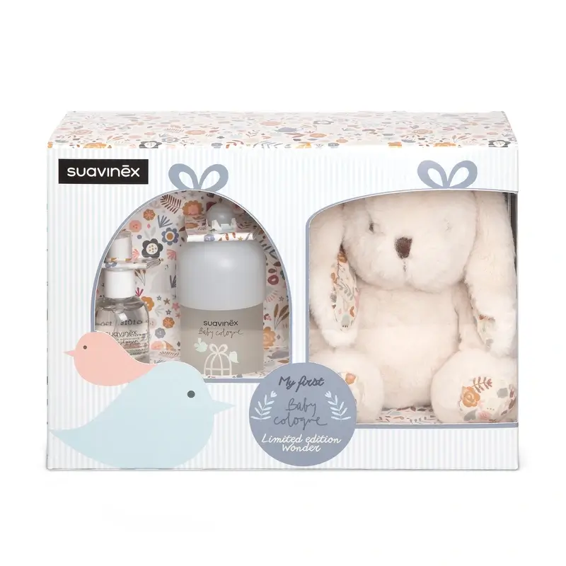 Suavinex Baby Layette with Baby Cologne 100 Ml + Travel Format 50 Ml + Baby Soft Toy - Image 2