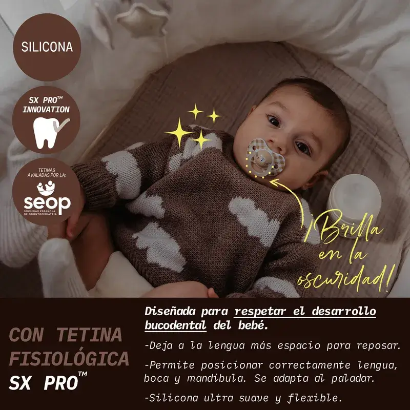 Suavinex Night & Day Night Soothers Sx Pro Teat 6/18 Months Grey, 2 units - Image 2