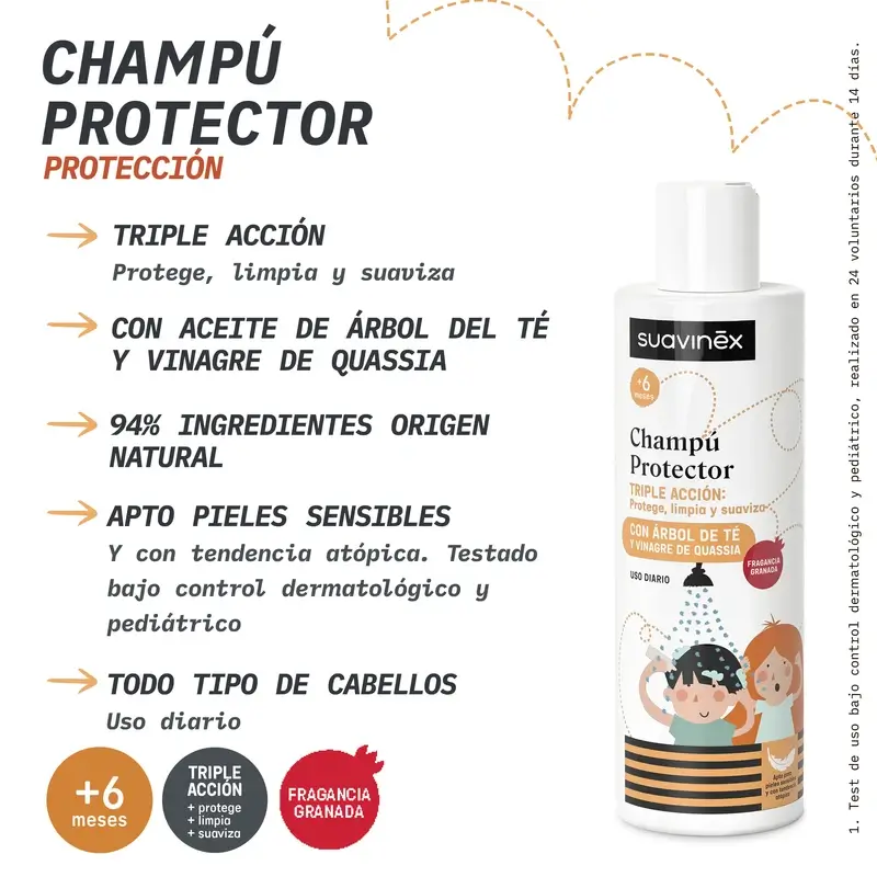 Suavinex Pack Anti-lice Lotion 125 Ml + Protective Shampoo 250 Ml + Lice Repellent, +2 Years old - Image 4
