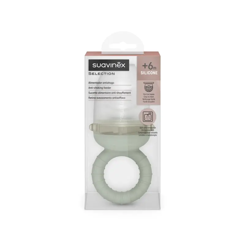 Suavinex Silicone Anti-Suffocation Feeder, +6 Months, Green - Image 3