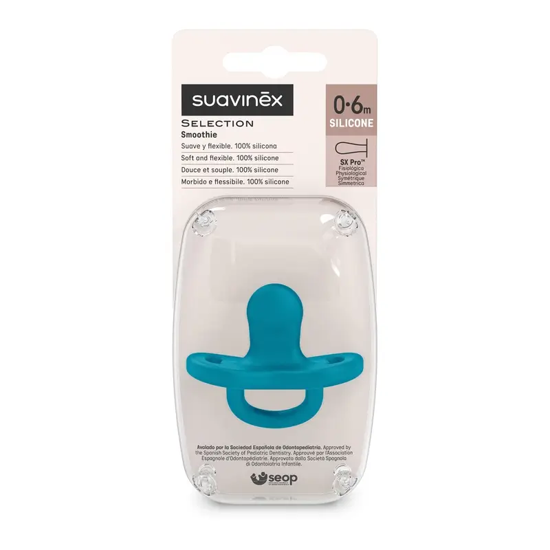 Suavinex Pacifier All Silicone Physiological Sx Pro, 0/6 Months, Deep Ocean - Image 3