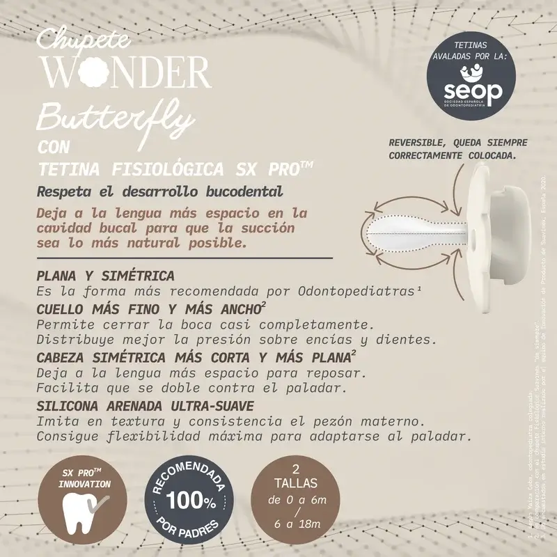 Suavinex Pacifier Sx Pro 0/6 Months, Wonderland Beige - Image 9