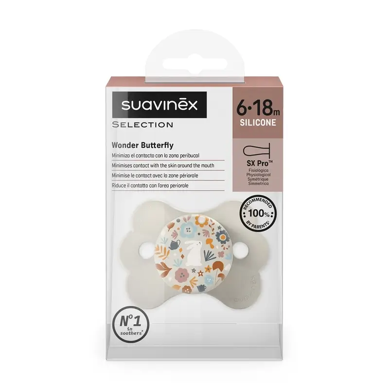 Suavinex Soother Sx Pro 6/18 Months, Wonderland Beige - Image 3