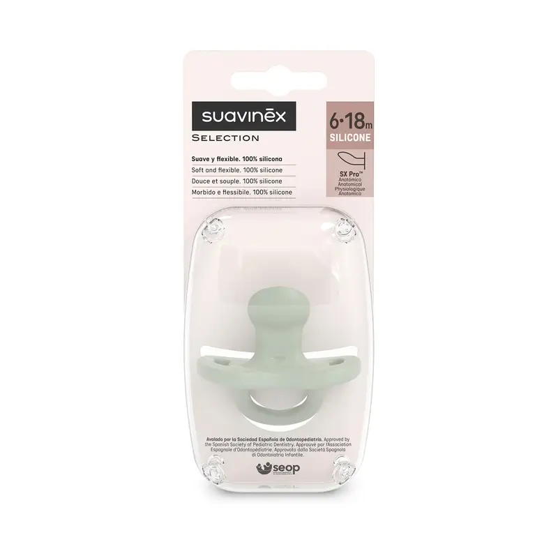 Suavinex Soothers Teats Sx Pro Teat 6/18 Months Colour Essence Green - Image 3
