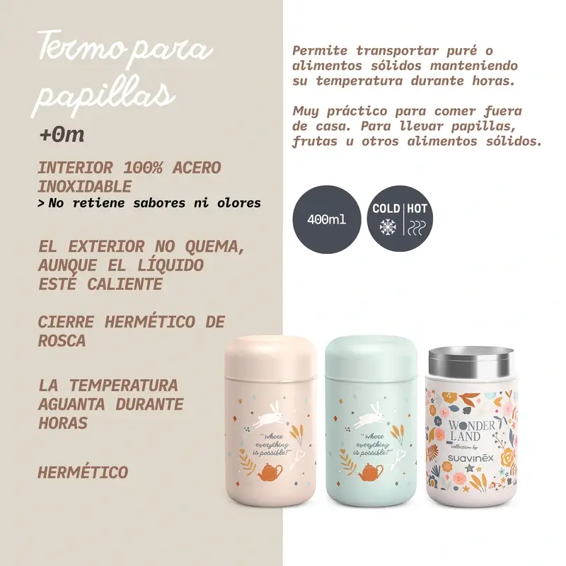 Suavinex Papillero Thermos 400 Ml, Wonderland Flowers - Image 6