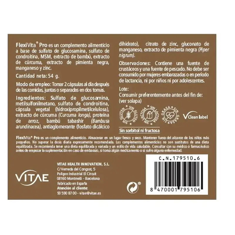 Vitae Flexivita Pro Duplo, 2X60 Capsules - Image 2