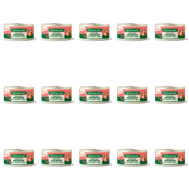 Wild Balance Canned Fisherman's Stew with Salmon, Pork and Vegetables for Cats, 80 g, Pack of 15