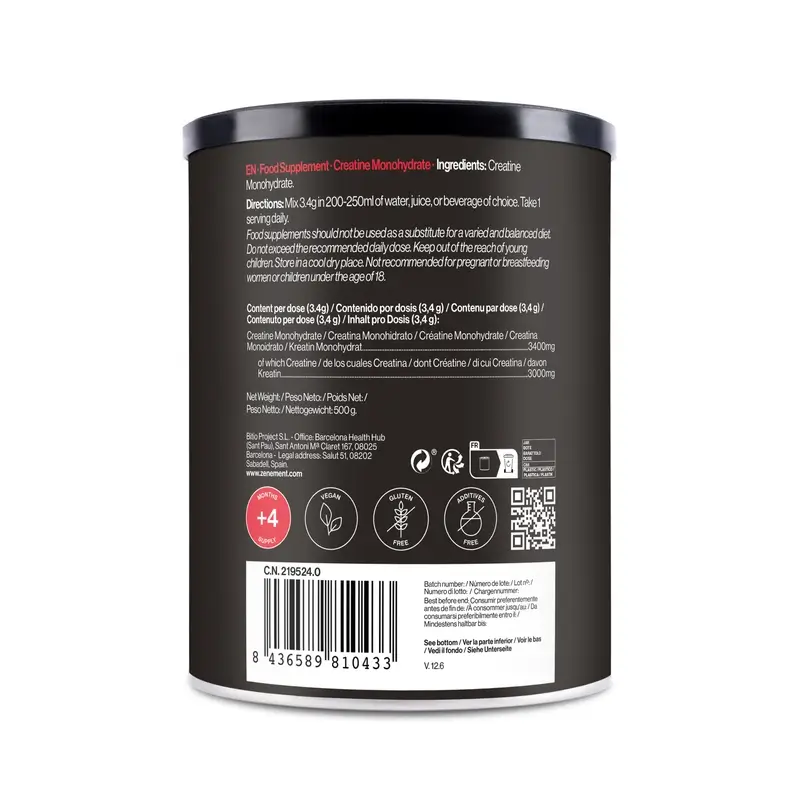 Zenement Creatine Monohydrate, Micronised, Flavourless, 500 g - Image 3