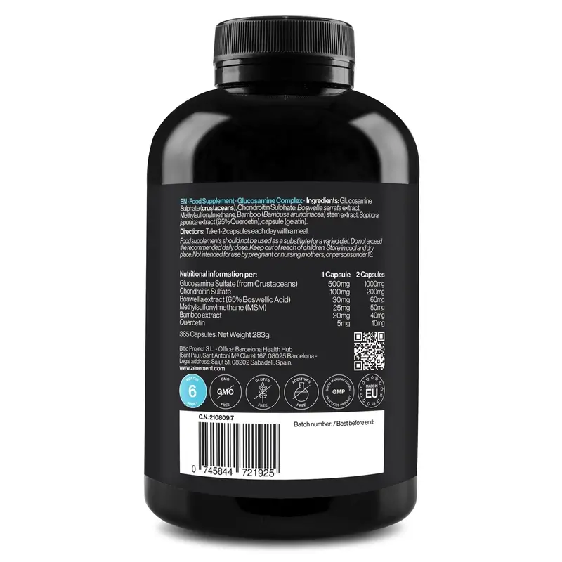 Zenement Glucosamine Complex, 365 capsules - Image 4