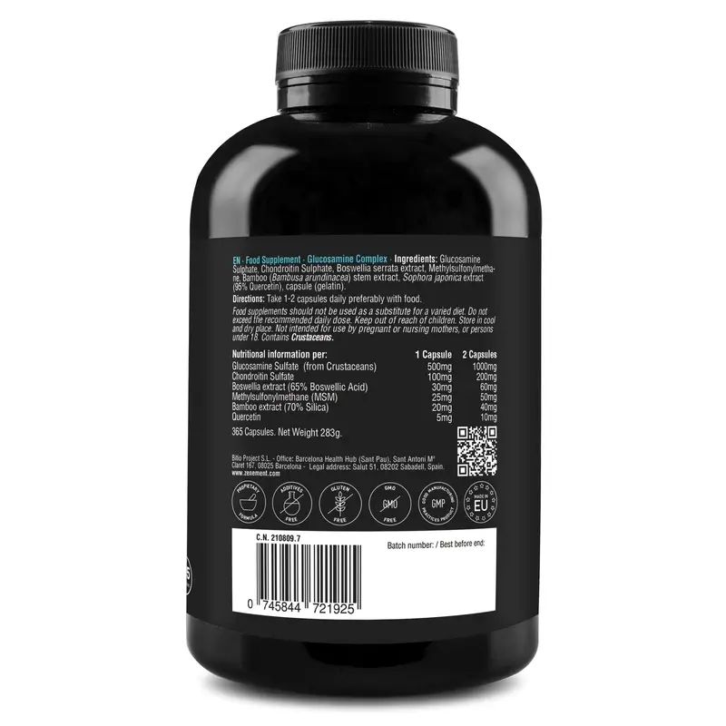 Zenement Glucosamine Complex, 365 capsules - Image 5