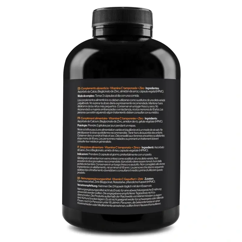 Zenement Vitamin C Buffered + Zinc, 365 vegan capsules - Image 3