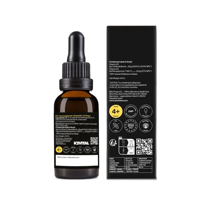 Zenement Vitamin D3 + K2 Drops, 50 ml - Image 2