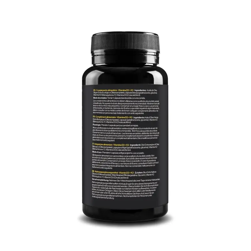 Zenement Vitamin D3 + K2, 2000 Ui AND 150 µg Mk-7, 200 softgels - Image 3